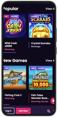 VegasNow Casino bonus Find the games or slots section