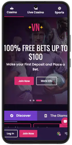 VegasNow Casino bonus Go to the official website